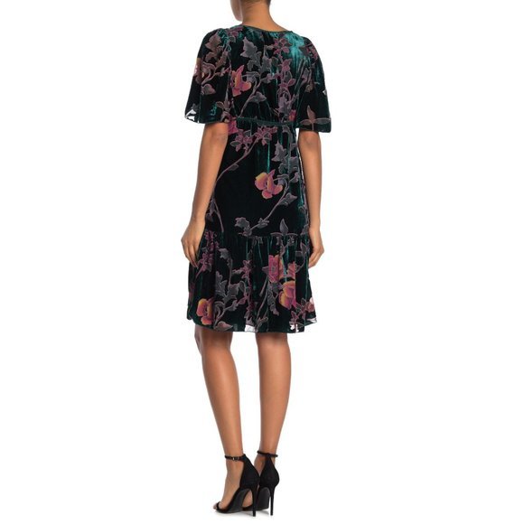 NWT XS Nordstrom Max Studio Burnout Velvet Dress - Picture 2 of 2